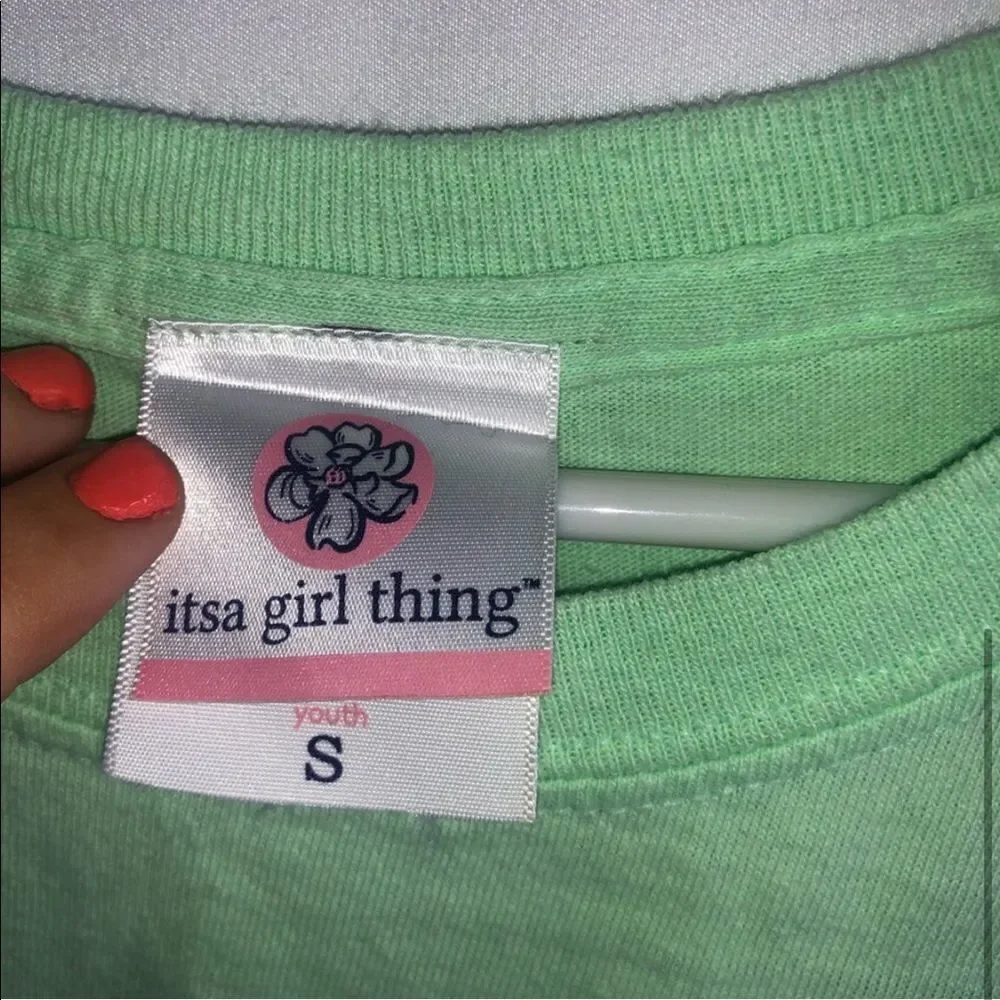 It's a Girl Thing Southern Preppy Green T-Shirt